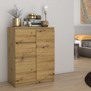TECOAR105 - Comoda 70 x 40 x 97 cm, Stejar Artisan - Img 2