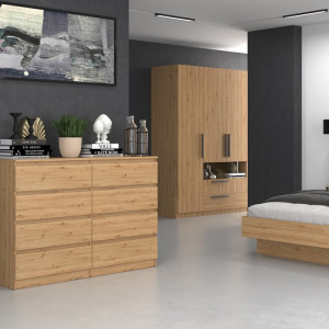 TECOAR109 - Comoda 138 x 40 x 97 cm, Stejar Artisan - Img 5
