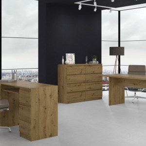 TECOAR110 - Comoda 120 x 40 x 97 cm, Stejar Artisan - Img 6