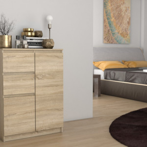 TECOS102 - Comoda 70 x 40 x 97 cm, Sonoma