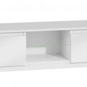 TECOTVA106 - Comoda TV 140 x 40 x 36 cm, Alb-Lucios - Img 2