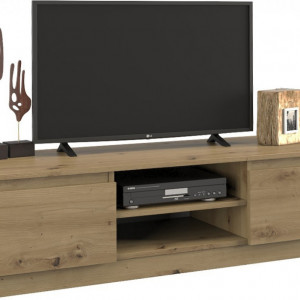 TECOTVAR103 - Comoda TV 120 x 40 x 36 cm, Stejar Artisan - Img 1