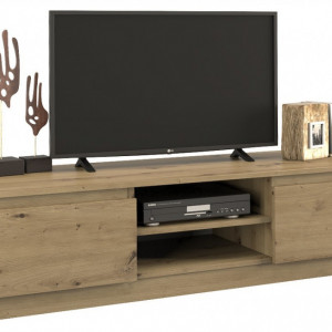 TECOTVAR104 - Comoda TV 140 x 40 x 36 cm, Stejar Artisan - Img 2