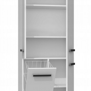 TEDUA109 - Dulap inalt baie, Alb-Mat 60 x 30 x 174 cm, PAL - Img 3