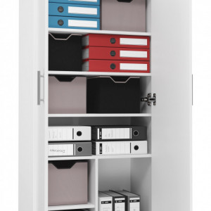 TEDUA142 - Dulap, 74 x 35 x 180 cm, Alb, PAL - Img 2