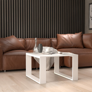 TEMCA119 - Masuta cafea, 67 x 67 x 40 cm, Alb, PAL - Img 4