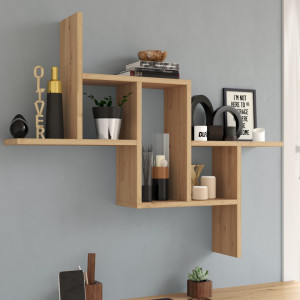 TERAAR114 - Raft, rafturi, biblioteca, 85 x 15 x 73 cm, Stejar Artisan, PAL - Img 4