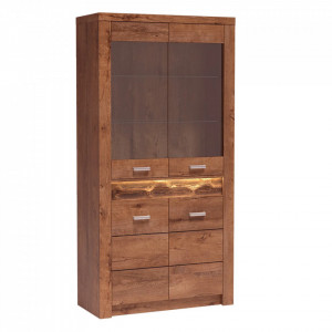 Vitrină, culoarea frasin deschis, 96x192x42 cm - TP108462 - Img 8