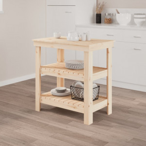 Banc de lucru, 78,5x50x80 cm, lemn masiv pin - V823639V - Img 2
