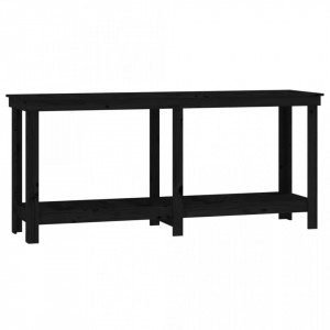 Banc de lucru, negru, 180x50x80 cm, lemn masiv pin - V822515V - Img 1