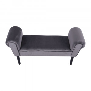 Bancă, băncuţă catifea gri, 100 cm - TP230609 - Img 10
