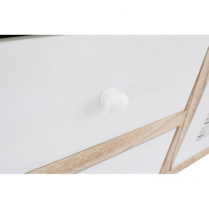 Bancă, băncuţă cu 4 sertare, alb si maro, 100 cm - TP206590 - Img 4