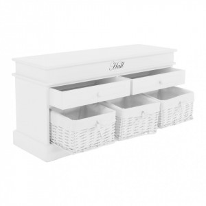 Bancă, băncuţă cu spaţiu de depozitare, alb, 100 cm - TP136614 - Img 20