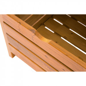 Bancă, băncuță de grădină, maro, cu lada, 150 cm - TP261035 - Img 6