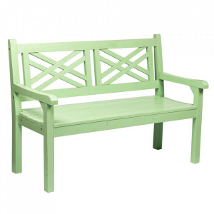 Bancă, băncuță de grădină, verde, 124 cm - TP277765