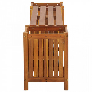 Banca de gradina cu 2 jardiniere, 150x30x40 cm, lemn de acacia - V46344V - Img 3