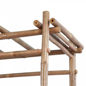 Bancă de grădină cu pergolă, 130 cm, bambus - V41501V - Img 4