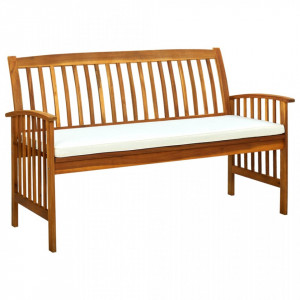 Bancă de grădină cu pernă, 147 cm, lemn masiv de acacia - V312134V - Img 2