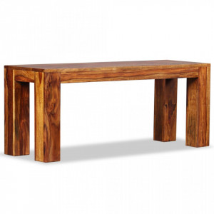 Banca din lemn masiv de sheesham 110x35x45 cm - V244352V - Img 3