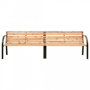 Bancă dublă de grădină, 241 cm, lemn de brad chinezesc - V317123V