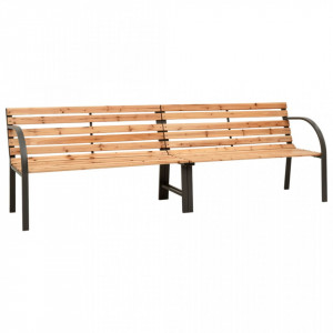 Bancă dublă de grădină, 241 cm, lemn de brad chinezesc - V317123V - Img 2