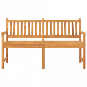 Bancă grădină cu 3 locuri, cu masă, 150 cm, lemn masiv de tec - V316631V - Img 3