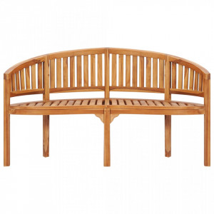 Bancă în formă de banană, 151 cm, lemn masiv de tec - V48021V - Img 1