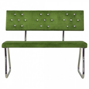 Bancă, verde deschis, 110 cm, catifea - V325866V