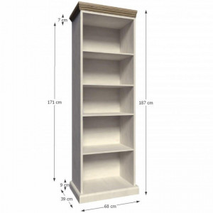 Biblioraft, pin și stejar, 68x39x187 cm - TP86114 - Img 2