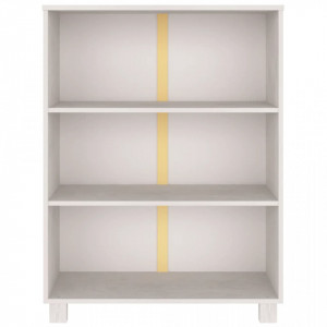 Bibliotecă, alb, 85x35x112 cm, lemn masiv de pin - V340485V - Img 3