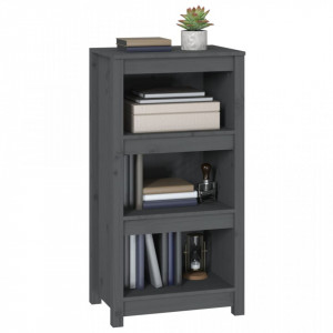Bibliotecă, gri, 50x35x97 cm, lemn masiv de pin - V821706V - Img 4