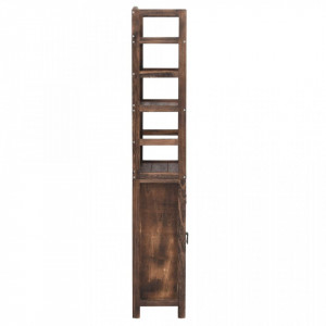 Bibliotecă maro închis, 46x24x140 cm, lemn masiv de paulownia - V338506V - Img 4