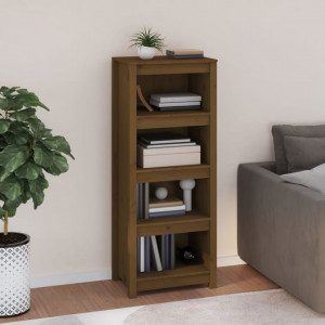 Bibliotecă, maro miere, 50x35x125,5 cm, lemn masiv de pin - V821712V - Img 2