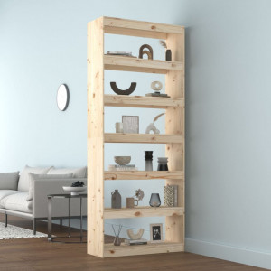 Bibliotecă/Separator cameră, 80x30x199,5 cm lemn masiv pin - V808203V - Img 3