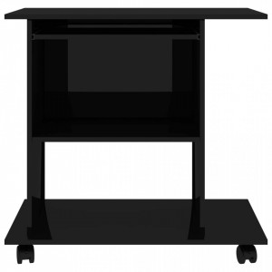 Birou de calculator, negru extralucios, 80 x 50 x 75 cm, PAL - V802901V - Img 4