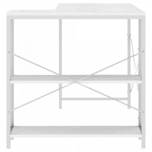 Birou de computer, alb, 110x72x70 cm, lemn prelucrat - V30213V - Img 4