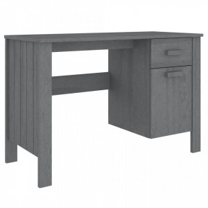 Birou, gri închis, 113x50x75 cm, lemn masiv de pin - V340462V