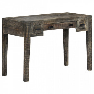 Birou, negru, 110 x 50 x 75 cm, lemn masiv de mango - V247913V - Img 2
