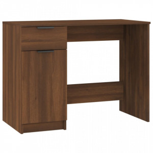 Birou, stejar maro, 100x50x75 cm, lemn compozit - V817128V - Img 1