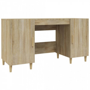Birou, stejar sonoma, 140x50x75 cm, lemn compozit - V812765V
