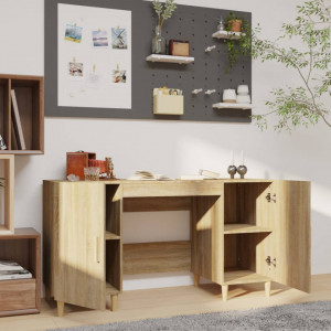 Birou, stejar sonoma, 140x50x75 cm, lemn compozit - V812765V - Img 3
