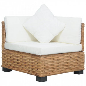 Canapea de colt cu perne, ratan natural - V286279V