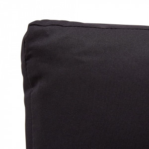 Canapea de gradina cu 2 locuri cu perne, negru, 124 cm, poliratan - V46155V - Img 4