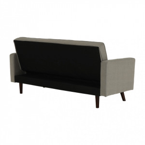 Canapea extensibilă, material gri-maro taupe, 189x76x89 cm - TP234740 - Img 4