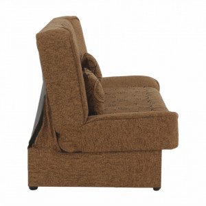 Canapea extensibilă, material textil auriu/model, 194x86x95 cm - TP150972 - Img 16