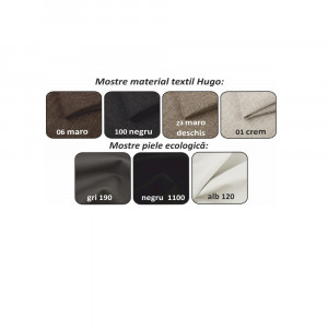 Canapea, piele ecologică alba+gri/material textil gri, 204x89x90 cm - TP88081 - Img 2