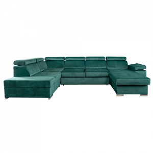 Canapea, smarald, dreapta, 329x220x79/97 cm - TP302086 - Img 1