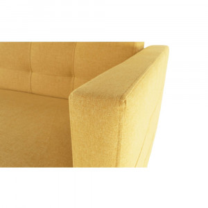 Canapea tapiţat 3 locuri, material textil muştar, 207x92x94 cm - TP209299 - Img 10