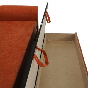 Canapea, textil portocaliu/arin, 78x215x75 cm - TP8018257 - Img 5