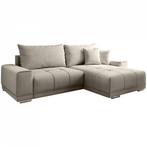 Canapea universală, gri-bej Taupe, 261x178x98 cm - TP288229